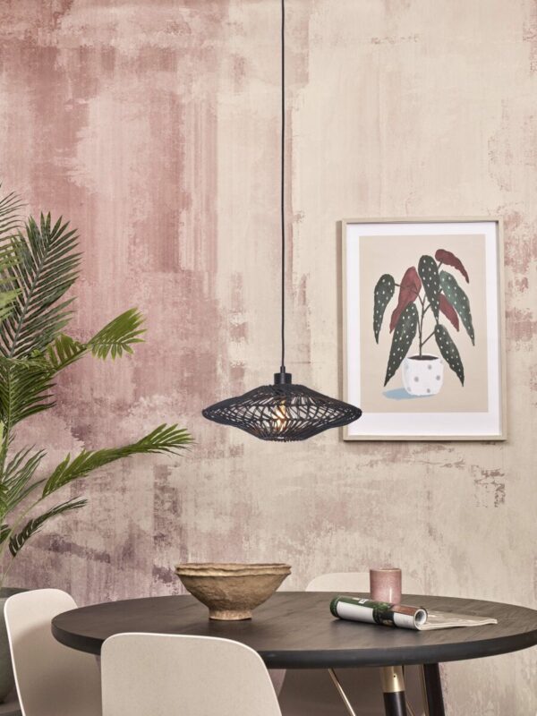 Rotan-metaal bohemian zwarte hanglamp GOOD&MOJO Zanzibar - Image 9