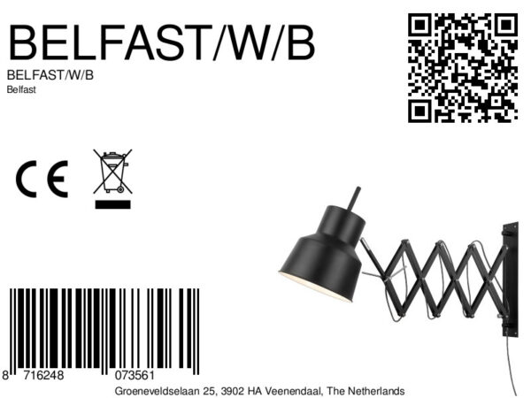 Schaar wandlamp zwart industrieel It's About RoMi Belfast - Image 6
