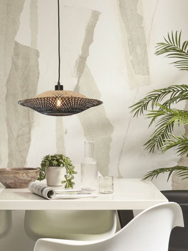 Hanglamp bamboe schotelvorm naturel/zwart S GOOD&MOJO Kalimantan - Image 2