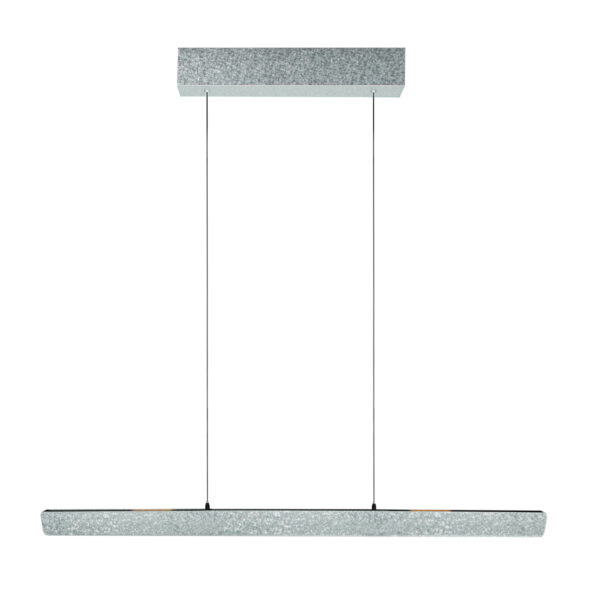 Staal-kleurige design hanglamp motiondimmer Steinhauer Fluxy - 120cm