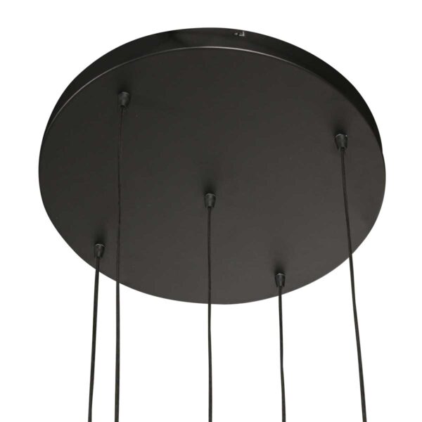 Zwarte design hanglamp 5-lichts LED rookglas Steinhauer Bollique - Image 9