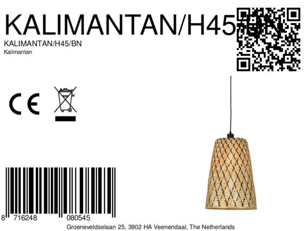 Hanglamp bamboe zwart naturel bohemian GOOD&MOJO Kalimantan - Image 12