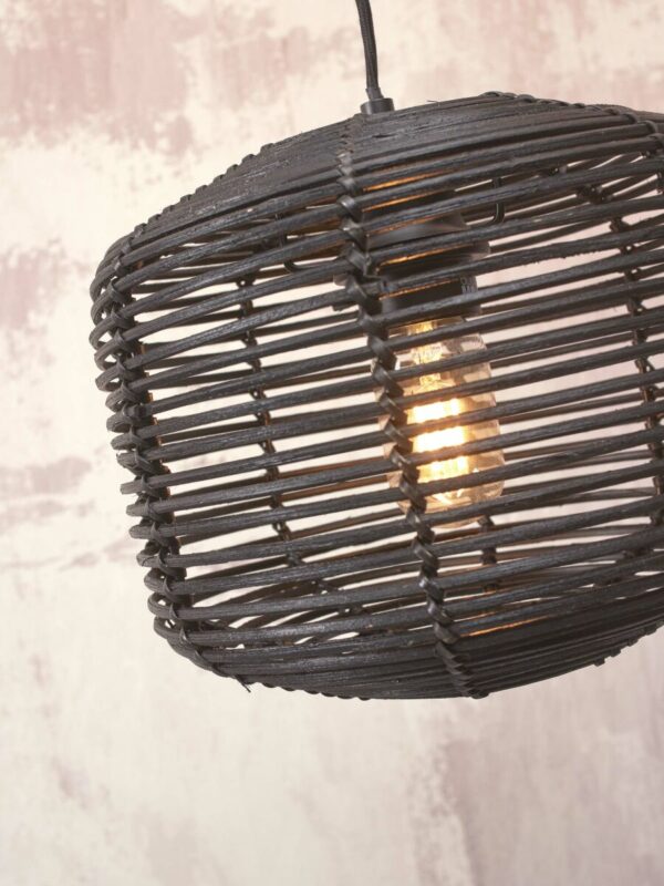 Zwarte rotan bamboe vloerlamp bohemien GOOD&MOJO Tanami - Image 6