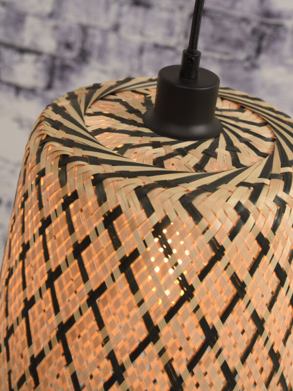 Hanglamp bamboe zwart naturel bohemian GOOD&MOJO Kalimantan - Image 4