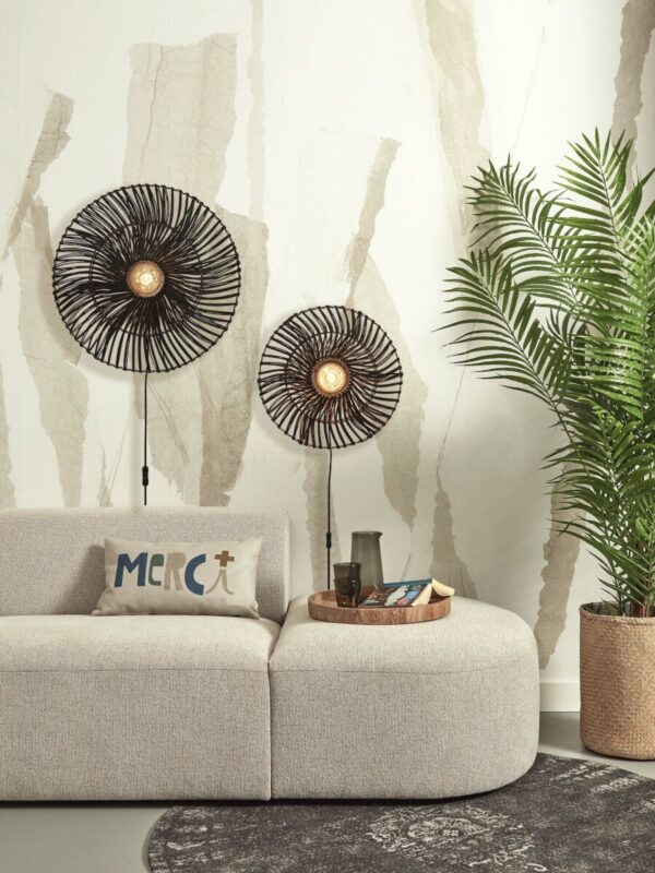Zwarte rotan wandlamp bohemian metaal GOOD&MOJO Zanzibar - Image 10