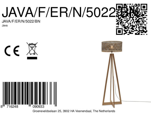 Zwart-naturel bohemien bamboe vloerlamp GOOD&MOJO Java - Image 12