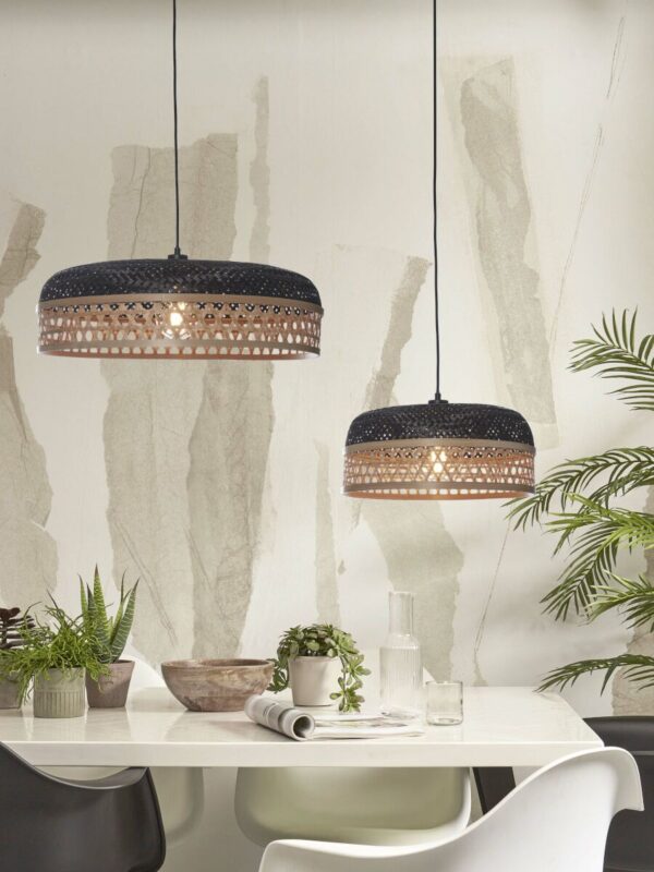 Zwart naturel bamboe hanglamp Boheems GOOD&MOJO Ubud - Image 2