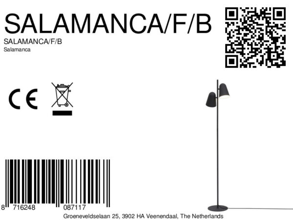 Vloerlamp retro metaal zwart It's About RoMi Salamanca - Image 10
