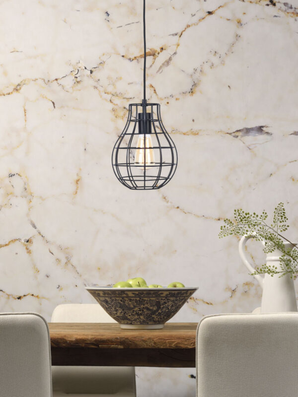 Metalen zwarte retro hanglamp It's About RoMi Pittsburgh - Image 2