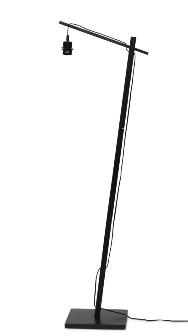 Zwarte rotan bamboe vloerlamp bohemien GOOD&MOJO Tanami - Image 9