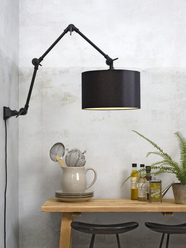 Retro zwart katoenen wandlamp It's About RoMi Amsterdam - Image 2