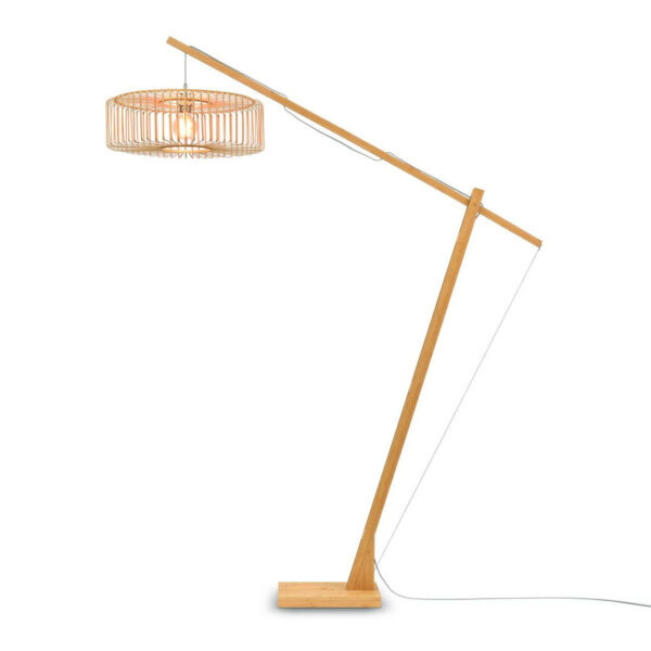 Vloerlamp naturel-zwart bohemian bamboe GOOD&MOJO Bromo