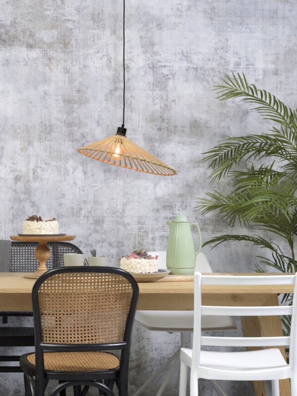 Bohemien hanglamp naturel-zwart bamboe GOOD&MOJO Bromo - Image 2