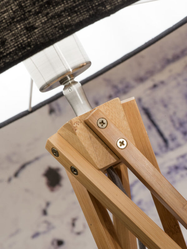 Blauwe vloerlamp bamboe linnen Boheems GOOD&MOJO Kilimanjaro - Image 4