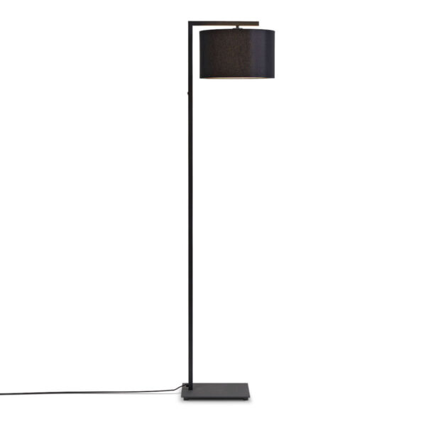 Vloerlamp zwarte cirkelkap metaal/katoen It's About RoMi Boston