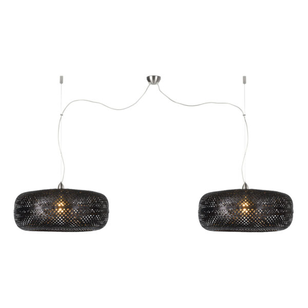 Zwarte bamboe bohemian hanglamp GOOD&MOJO Palawan