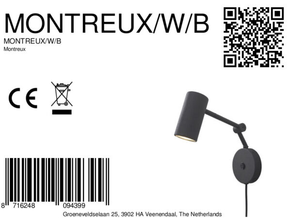Retro zwarte wandlamp metaal It's About RoMi Montreux - Image 12