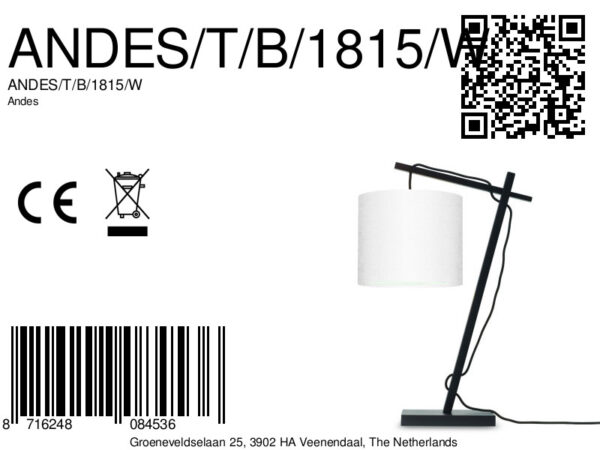 Bohemian witte linnen tafellamp GOOD&MOJO Andes - Image 8