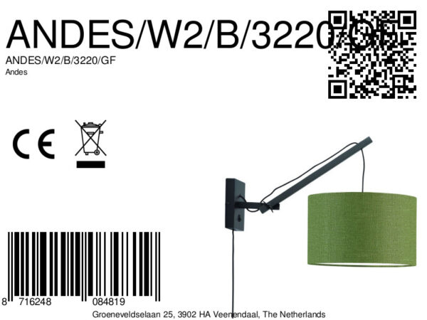 Groene wandlamp enkelgewricht GOOD&MOJO Andes - Image 6