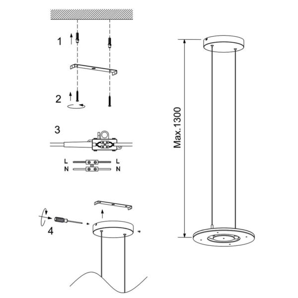 Moderne stalen metalen hanglamp Steinhauer Soleil - Image 9
