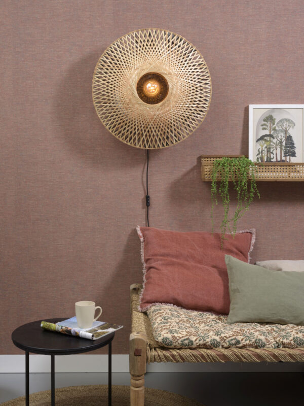Bamboe wandlamp bohemian zwart naturel GOOD&MOJO Kalimantan - Image 5