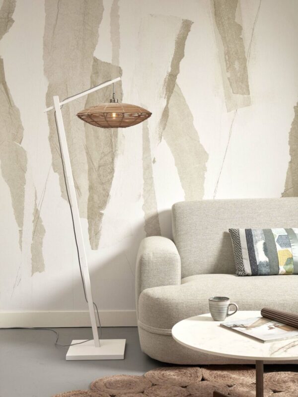 Bohemian schotelvormige vloerlamp naturel rotan GOOD&MOJO Tanami - Image 2