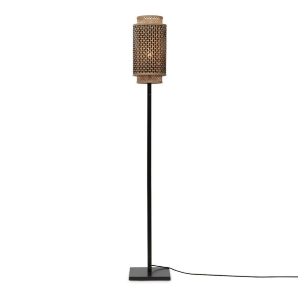 Bamboe vloerlamp boheems naturel zwart GOOD&MOJO Bhutan