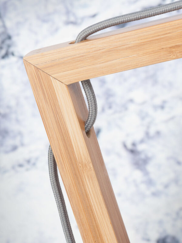 Scandinavische tafellamp linnen wit bamboe GOOD&MOJO Himalaya - Image 3