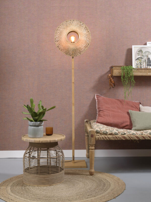 Naturel bamboe vloerlamp zwart bohemian GOOD&MOJO Kalimantan - Image 5