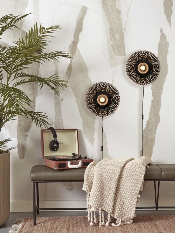 Zwarte bamboe bohemian wandlamp XS GOOD&MOJO Kalimantan - Image 13