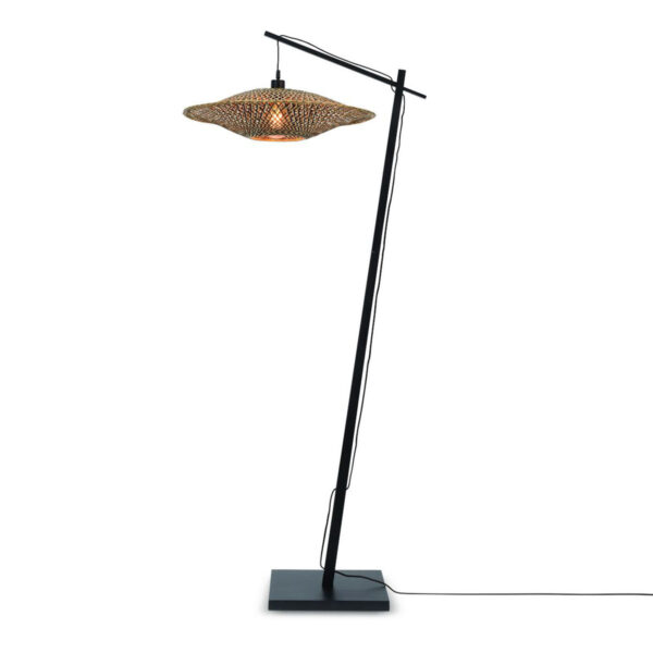 Zwarte vloerlamp ufo middelgroot GOOD&MOJO Bali