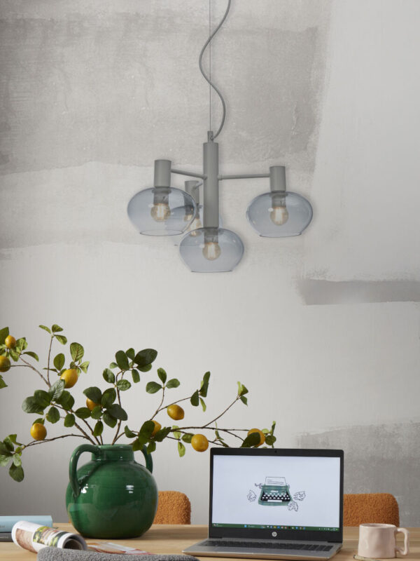 Grijs metaal moderne glazen hanglamp It's About RoMi Bologna - Image 2