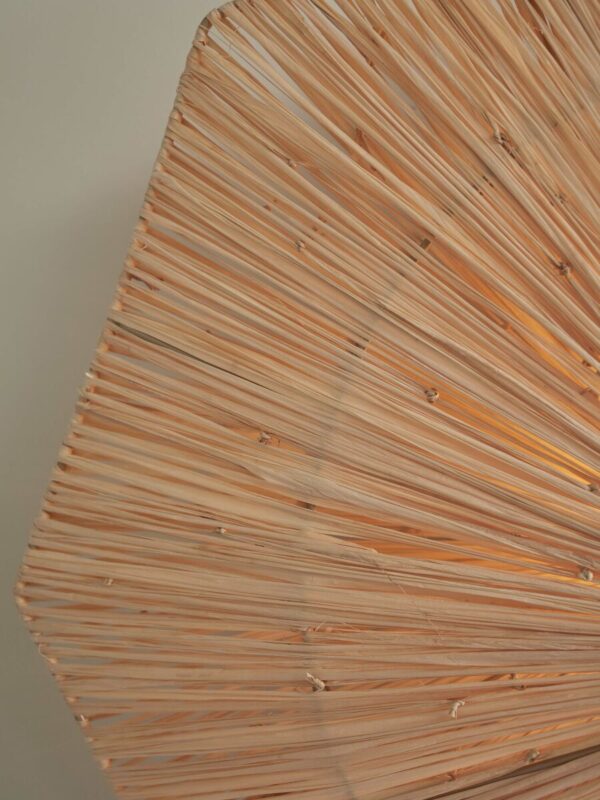 Achthoekige raffia wandlamp naturel L GOOD&MOJO Panama - Image 8