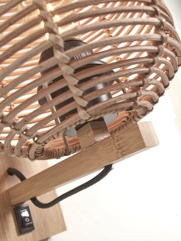Rotan metaal wandlamp bohemian naturel GOOD&MOJO Tanami - Image 4
