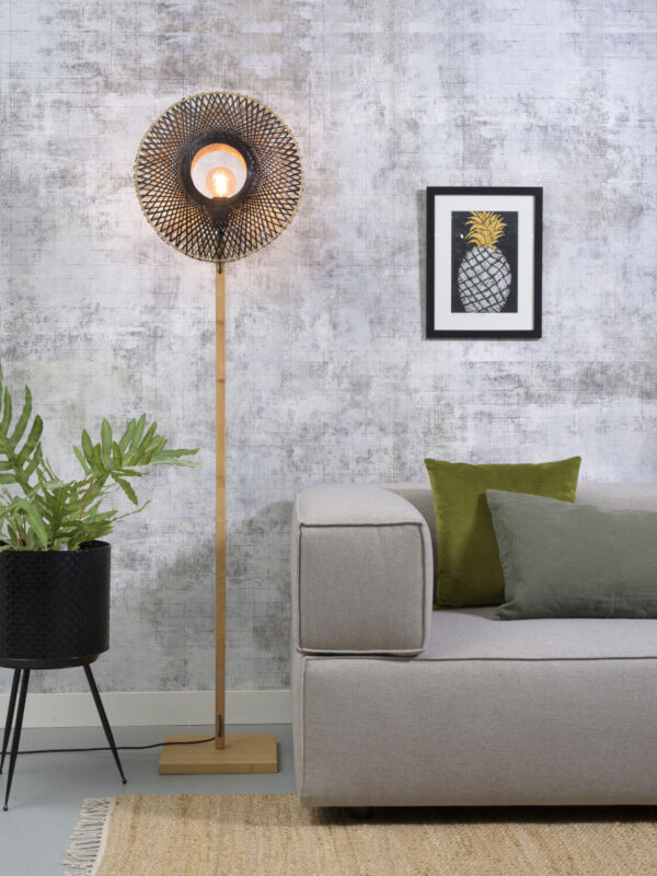 Naturel bamboe vloerlamp zwart bohemian GOOD&MOJO Kalimantan - Image 2