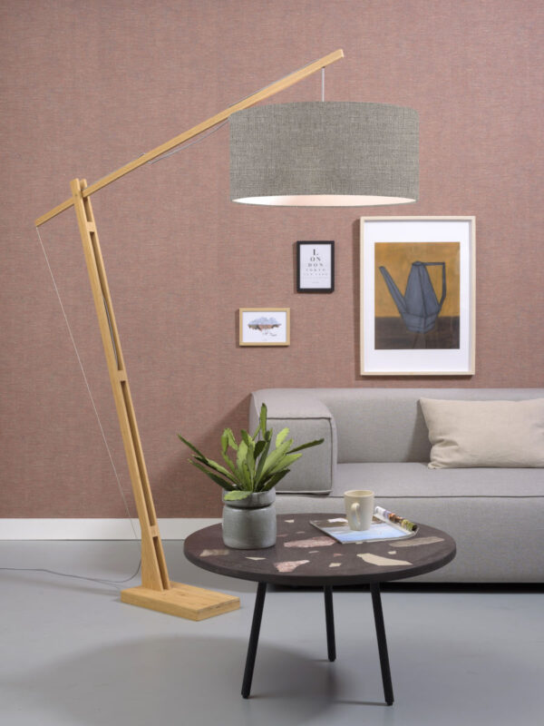 Linnen grijze Scandinavische vloerlamp GOOD&MOJO Montblanc - Image 5