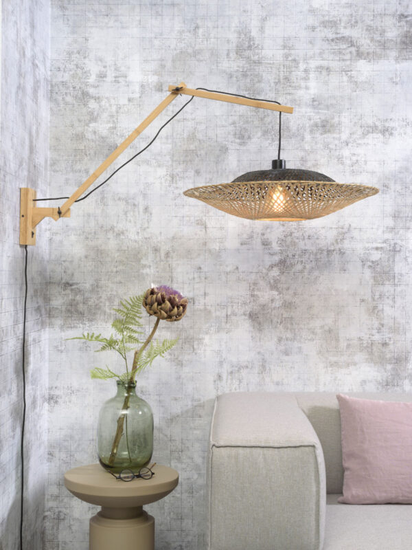 Bamboe wandlamp Boheems naturel zwart GOOD&MOJO Kalimantan - Image 2