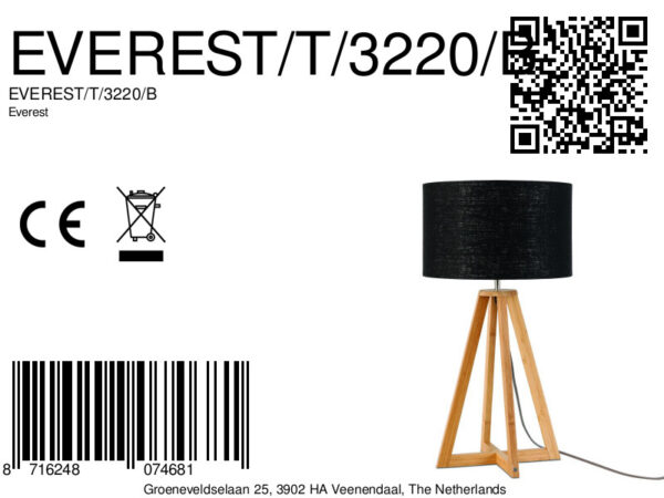 Zwarte tafellamp 3-hoek GOOD&MOJO Everest - Image 6