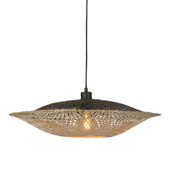 Zwart naturel bamboe hanglamp Boheems GOOD&MOJO Kalimantan