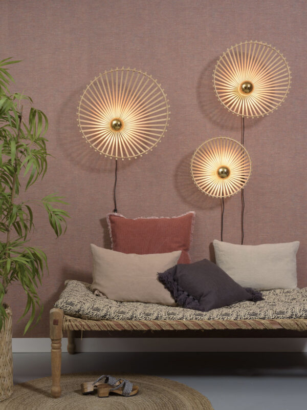 Zwarte-naturel bamboe bohemien wandlamp GOOD&MOJO Bromo - Image 10