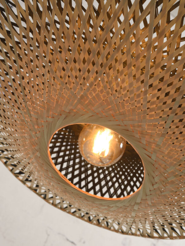 Wandlamp bohemian schotelvorm naturel zwart GOOD&MOJO Kalimantan - Image 6