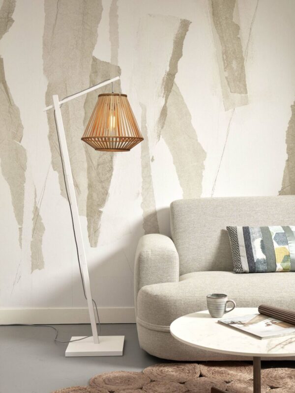 Naturel/witte bamboe lantaarn vloerlamp GOOD&MOJO Merapi - Image 2