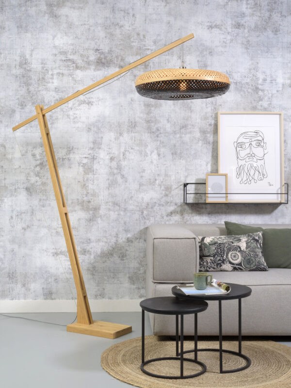 Vloerlamp bamboe zwart naturel bohemian GOOD&MOJO Palawan - Image 2
