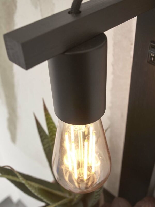 Moderne bamboe wandlamp zwart GOOD&MOJO Flores - Image 7