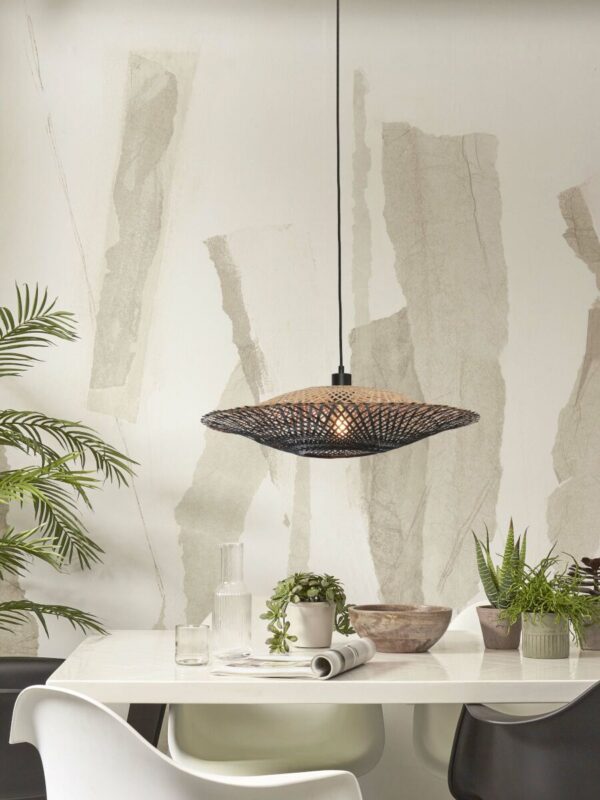Bamboe hanglamp naturel/zwart schotelvorm M GOOD&MOJO Kalimantan - Image 2