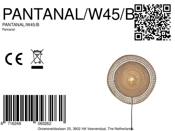 Zwarte wandlamp metaal seagrass bohemian GOOD&MOJO Pantanal - Image 11