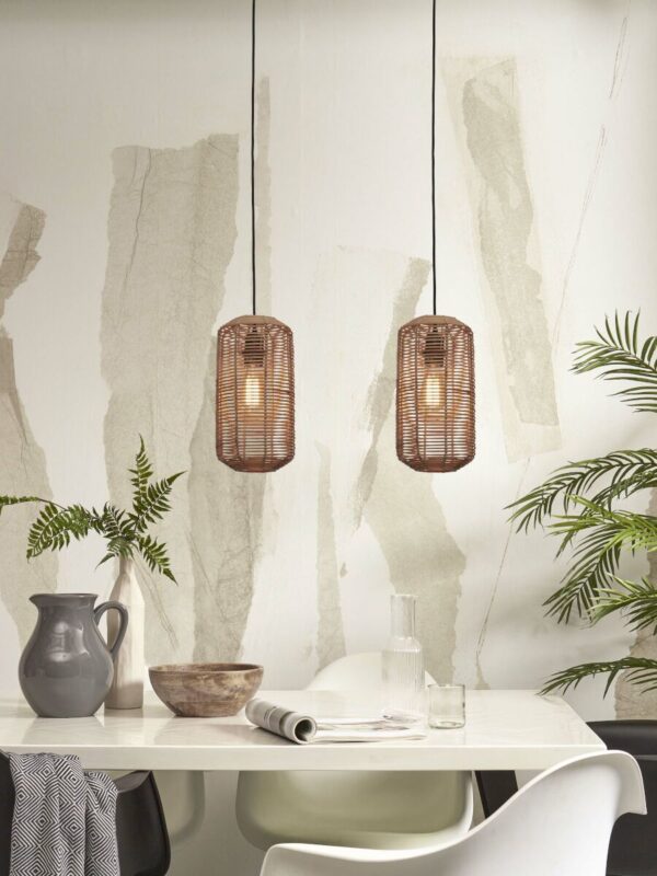Metaal-rotan bohemian naturel hanglamp GOOD&MOJO Tanami - Image 5