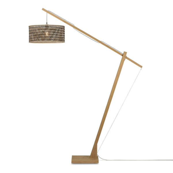 Naturel zwarte bamboe boheemse vloerlamp GOOD&MOJO Java