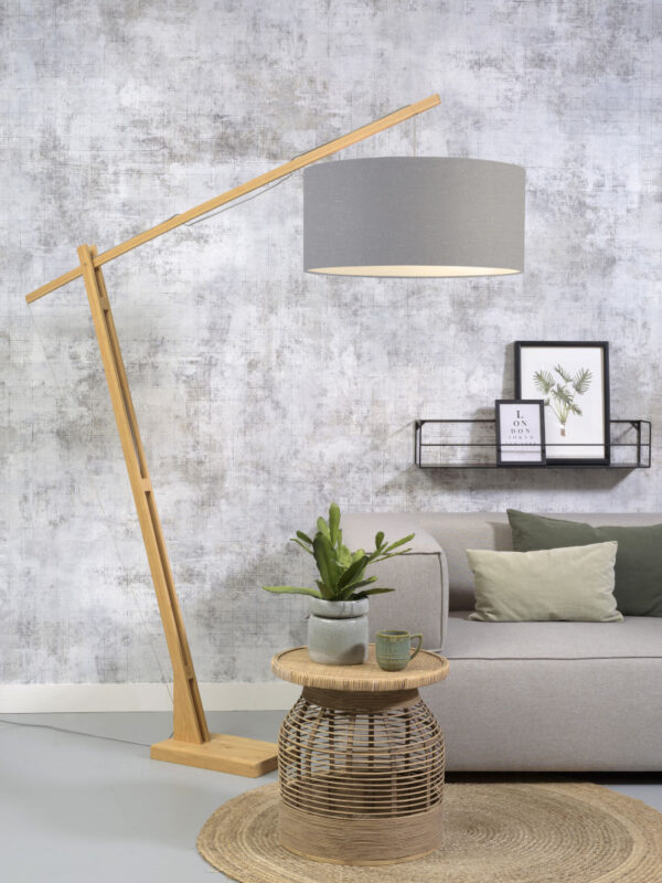 Vloerlamp grijs linnen Scandinavisch GOOD&MOJO Montblanc - Image 2