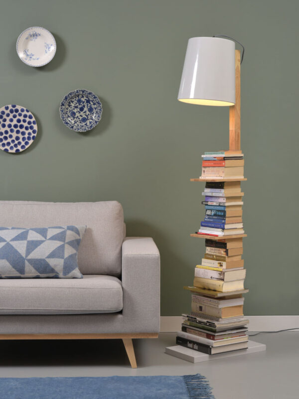 Witte houten retro vloerlamp It's About RoMi Cambridge - Image 2